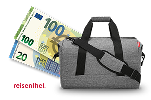 120 Euro Urlaubsgeld + Reisenthel overnighter plus twist blue